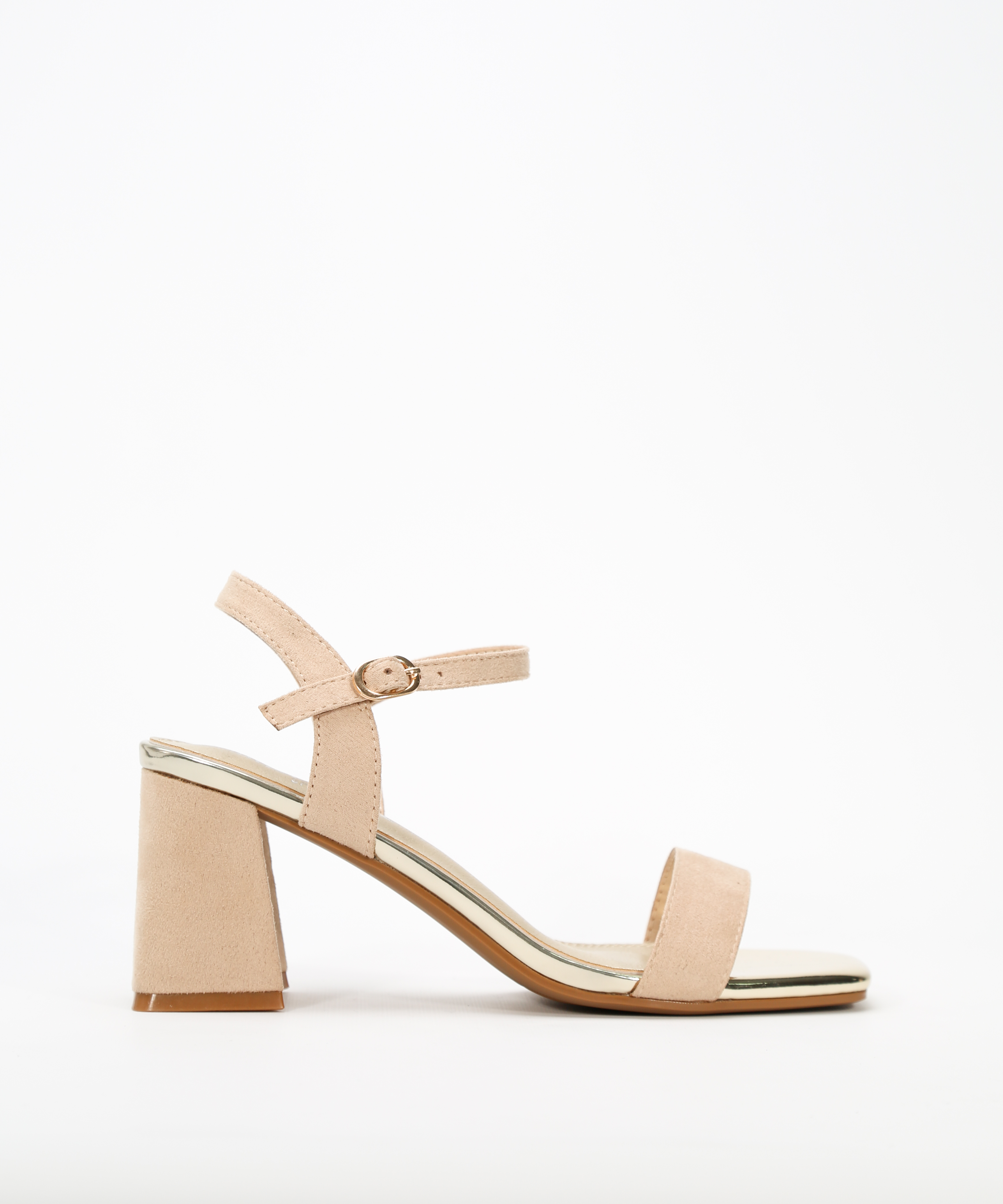 Sandalias tacón bicolor